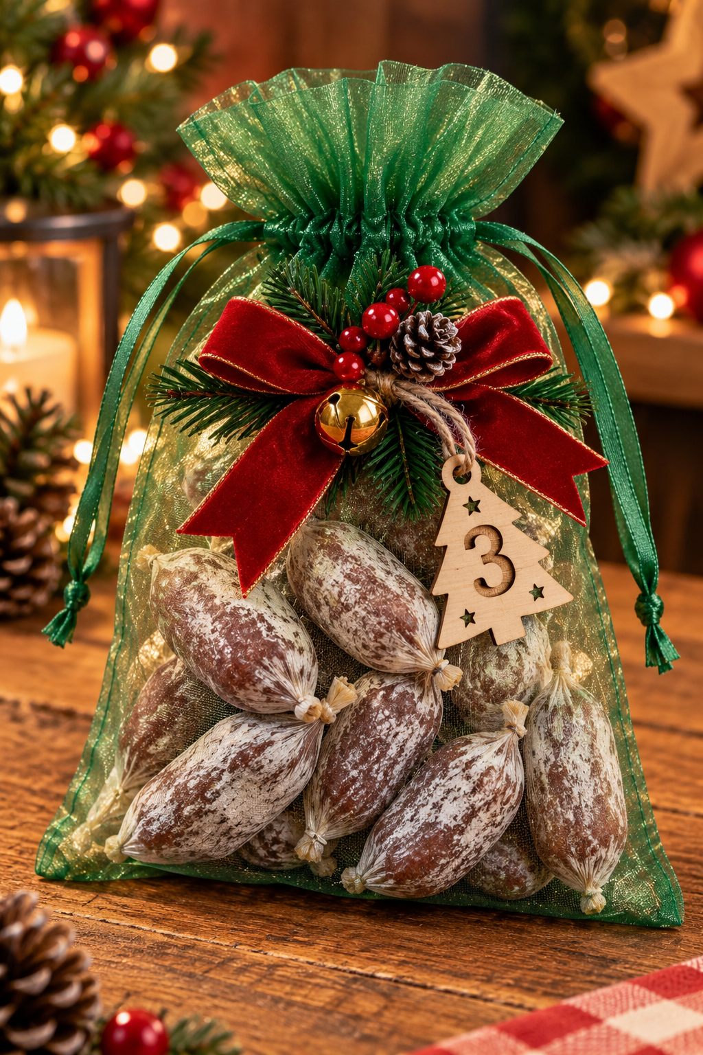 Précommande calendrier de l’Avent Bonhomme de neige – Saucissons artisanaux d’Auvergne